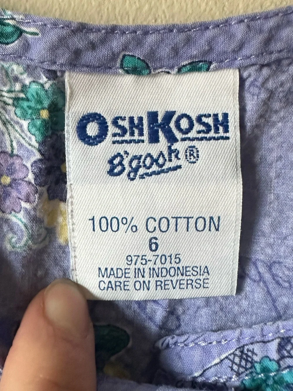 Vintage OshKosh Summer Sun Dress Violets Garden